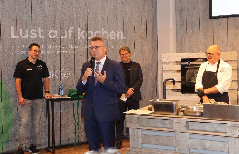 AOK Kochshow mit HWS, Prinz Carl, Johannes Volk und Bürgermeister Roland Burger