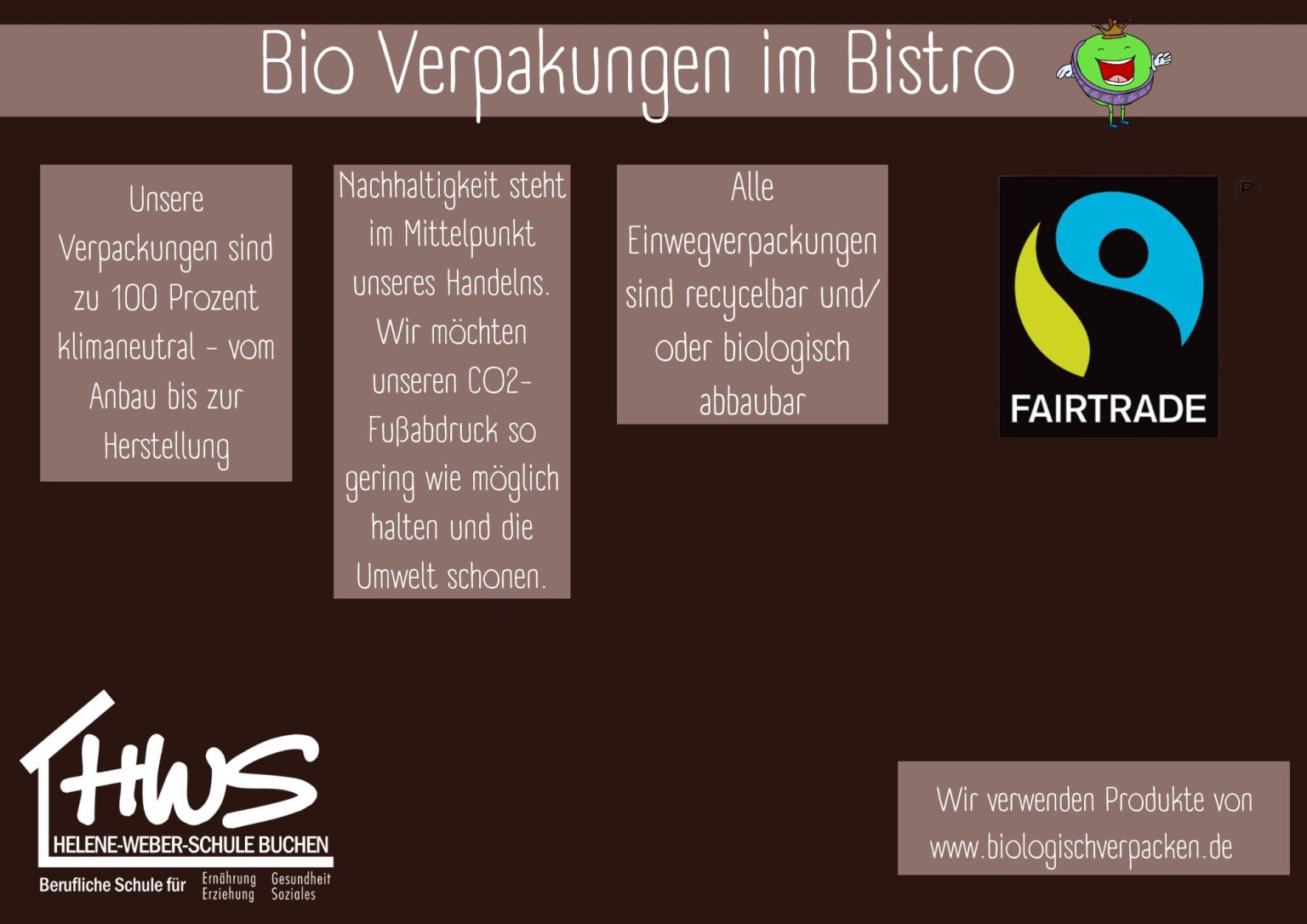 Bio Verpackungen im Bistro Bio Verpackungen im Bistro